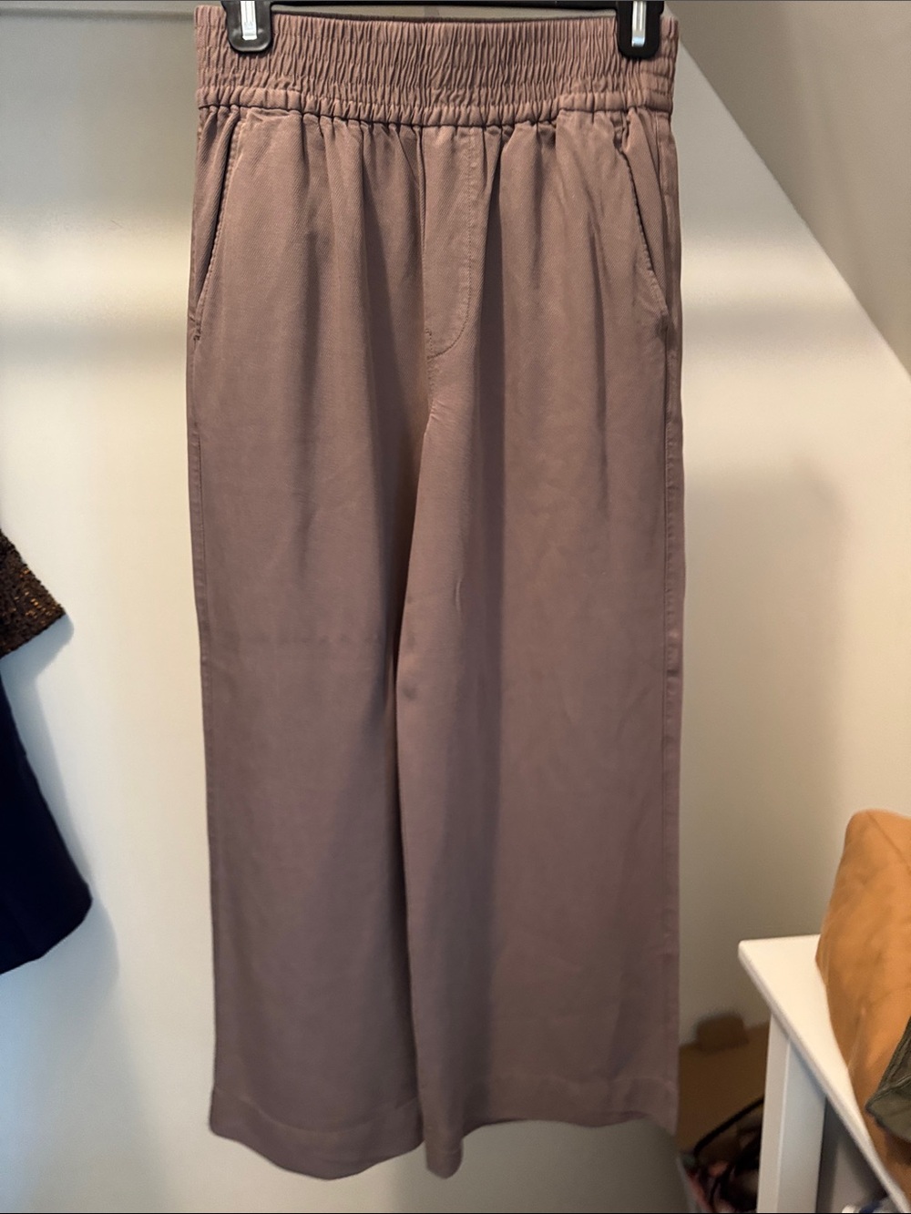 Madewell Wide Leg Pants in Mauve